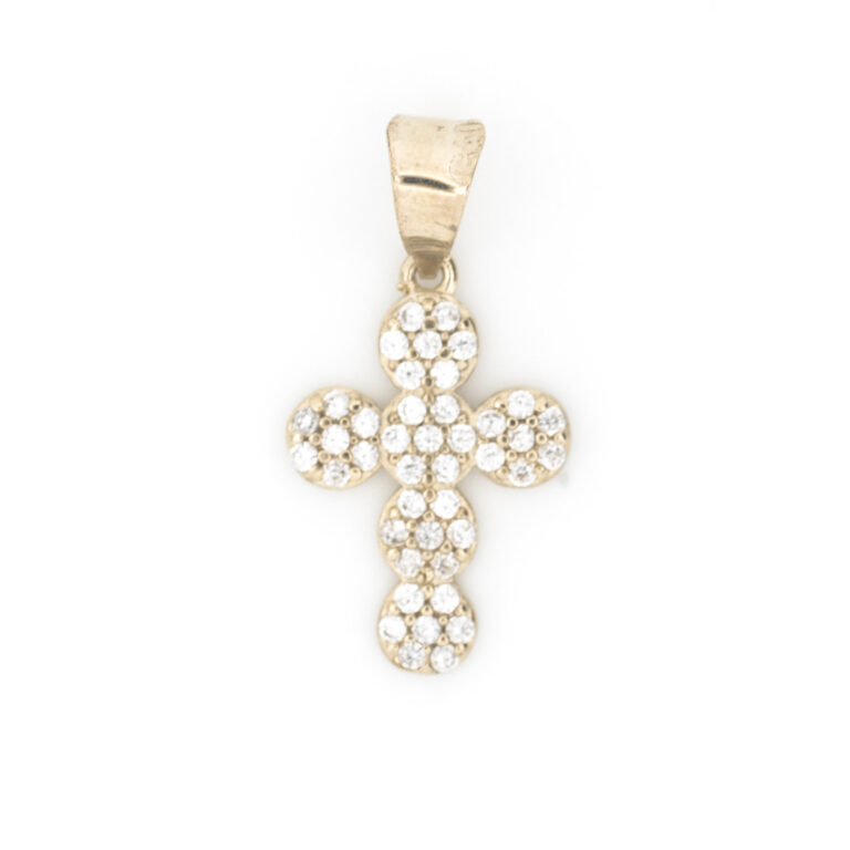 dije cruz diamantada oro 10k Clic oro