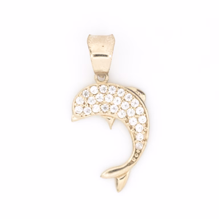 dije delfín oro 10k Clic oro