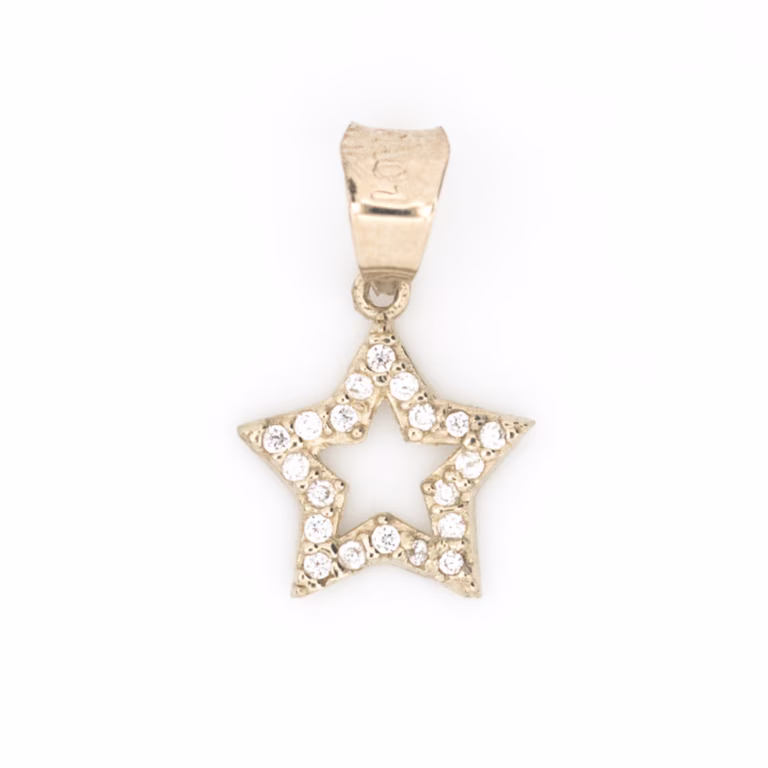 dije estrella oro 10k Clic oro