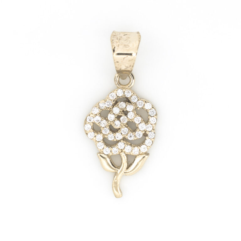 dije flor oro 10k Clic oro