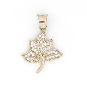 dije hoja de maple oro 10k Clic oro