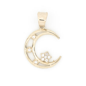 dije luna con estrella oro 10k Clic oro