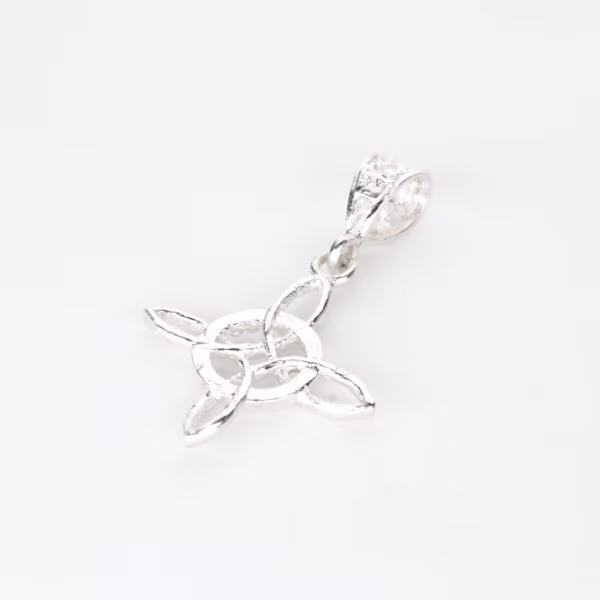 Dije nudo de bruja plata 925 diagonal