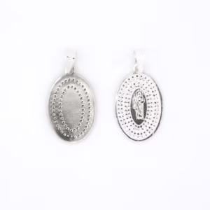Dije San Benito ovalado plata 925