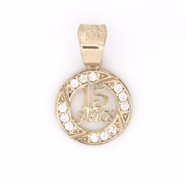 medalla 15 años oro 10k Clic oro