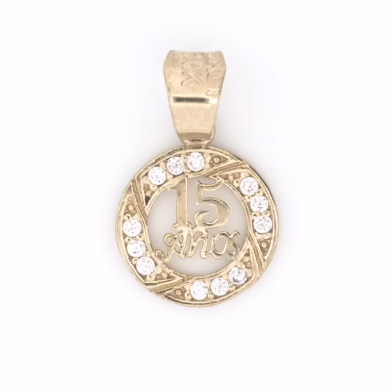 medalla 15 años oro 10k Clic oro