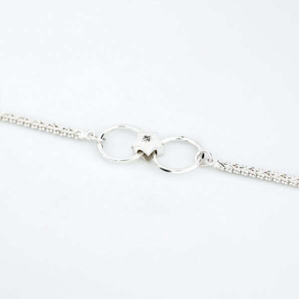 Pulso circulos entrelazados plata 925 detalle