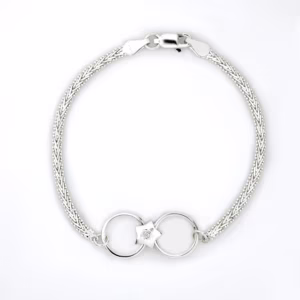 Pulso circulos entrelazados plata 925