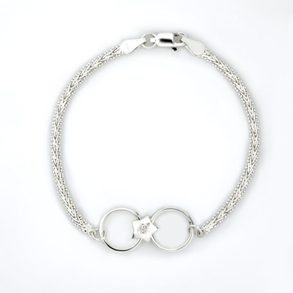 Pulso circulos entrelazados plata 925