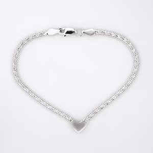 Pulso corazón v plata 925