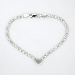 Pulso corazón v plata 925