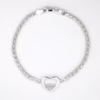 Pulso corazones plata 925