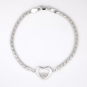 Pulso corazones plata 925