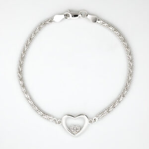 Pulso corazones plata 925