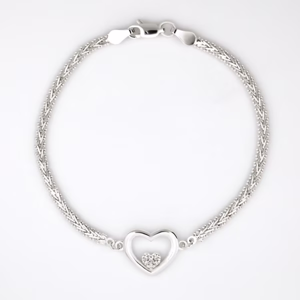 Pulso corazones plata 925