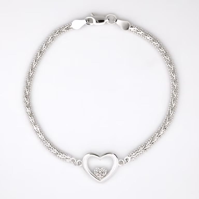 Pulso corazones plata 925