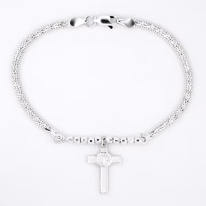 Pulso cruz de cristo plata 925
