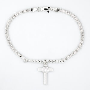 Pulso cruz de cristo plata 925