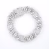 Pulso cubana diamantada plata 925