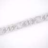 Pulso cubana diamantada plata 925 detalle