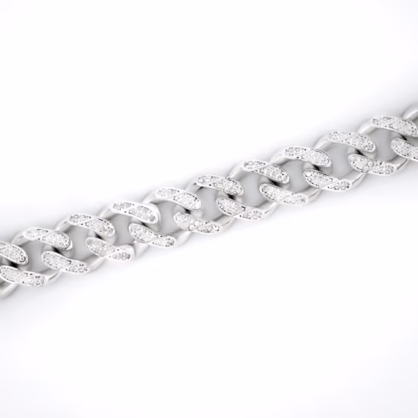 pulso cubana plata 925 clic oro detalle