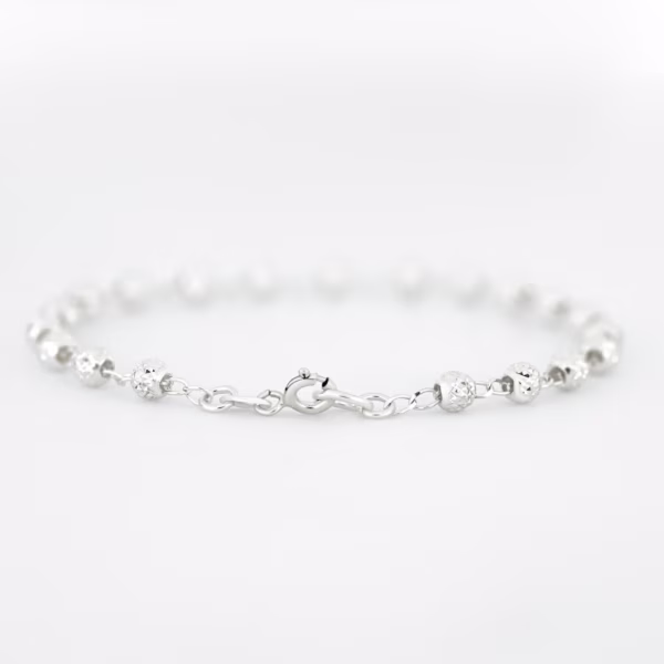 Pulso esferas plata 925 inclinado