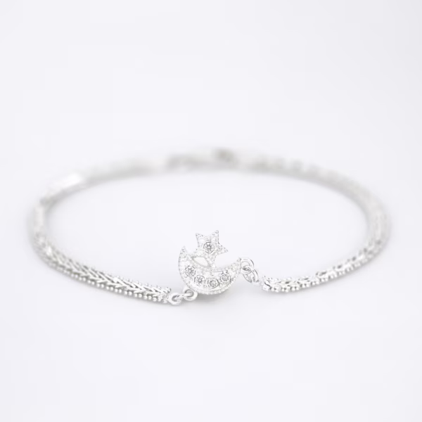 pulso luna con estrella plata 925