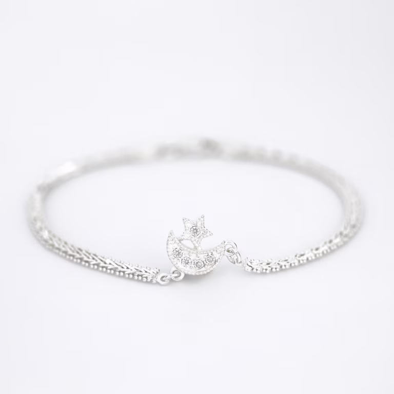 pulso luna con estrella plata 925
