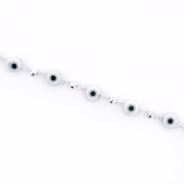 Pulso ojo turco plata 925 detalle