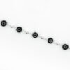 Pulso ojo turco plata 925 negro detalle