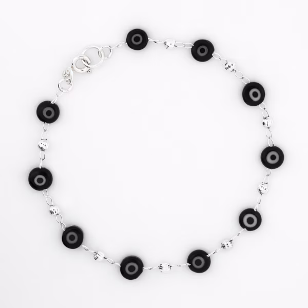 Pulso ojo turco plata 925 negro