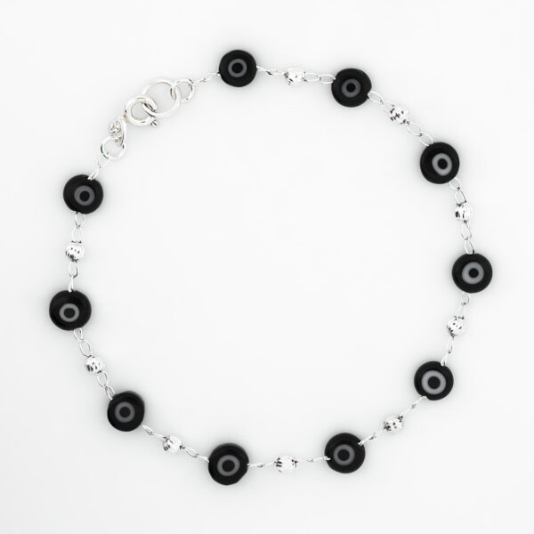 Pulso ojo turco plata 925 negro