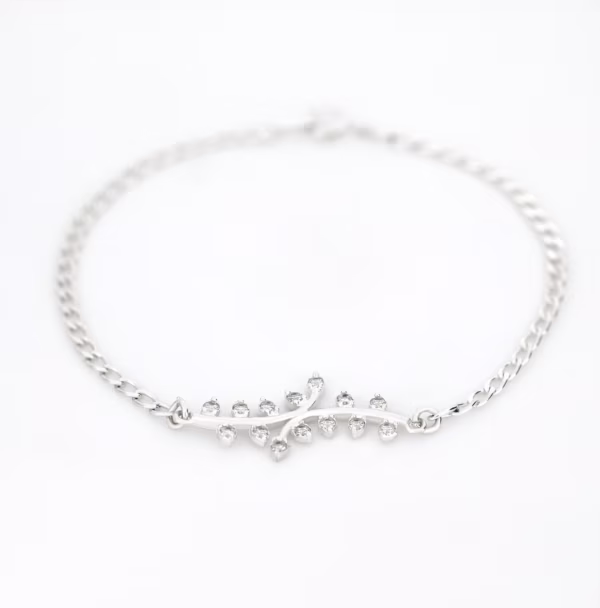 Pulso ramas plata 925 detalle