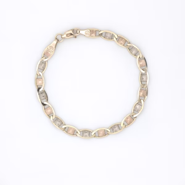 pulso valentina grande sencilla oro 10k Clic oro