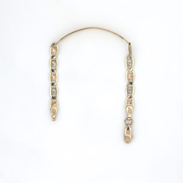 pulso valentina con placa 2 oro 10k Clic
