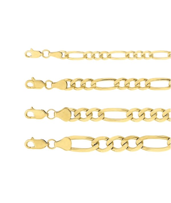 cadena fígaro plana oro 10k Clic oro